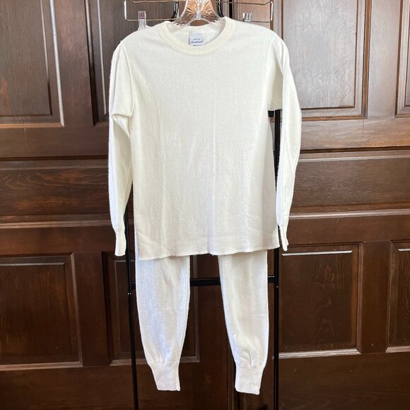 Vintage DuoFold Thermal Set Base Layer Women's M Wool Blend Pants Shirt Outdoor - Picture 1 of 13
